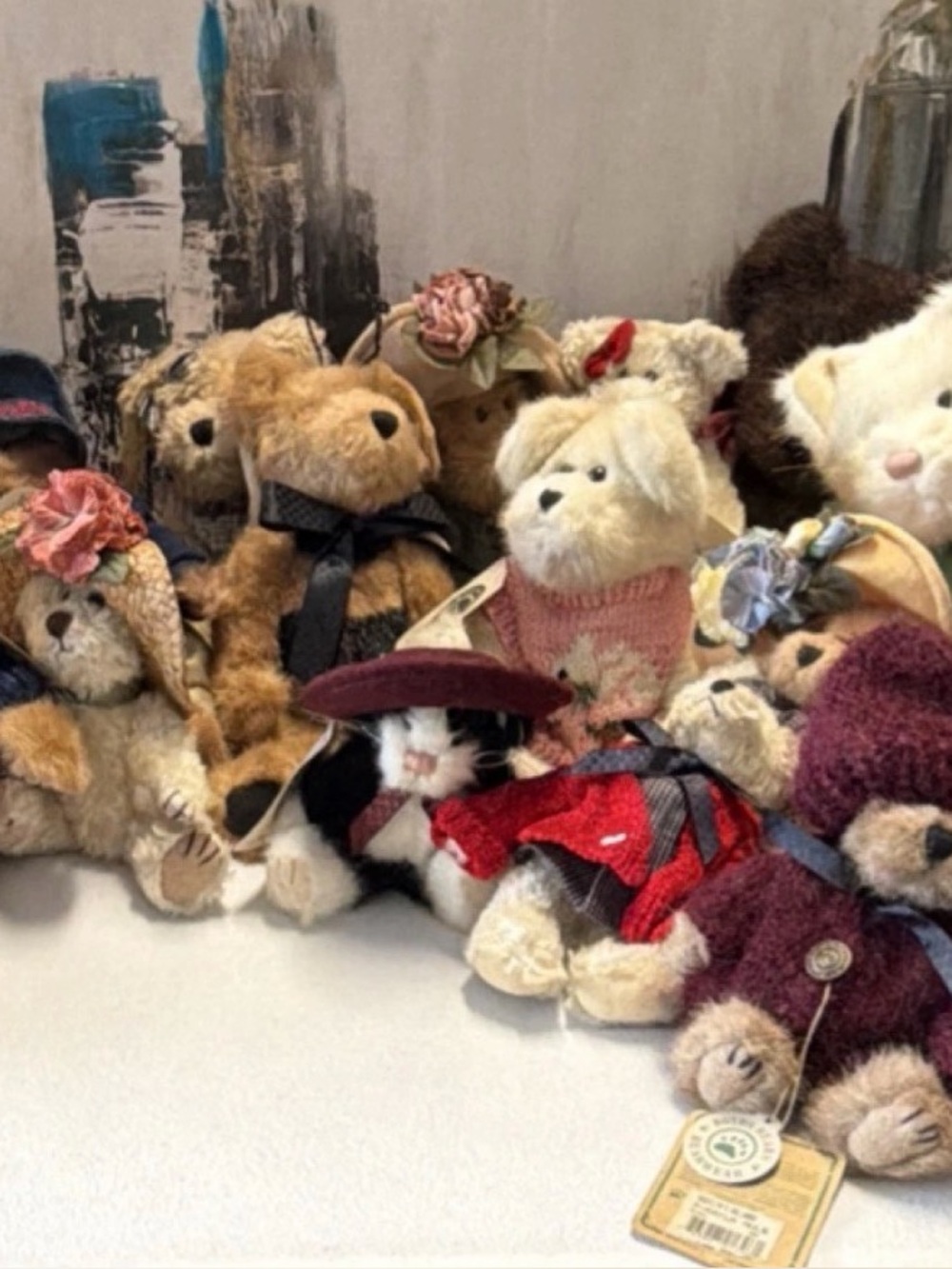 Collection Boyds Bears Plush Stuffed Animal Lot Bear & Cat w